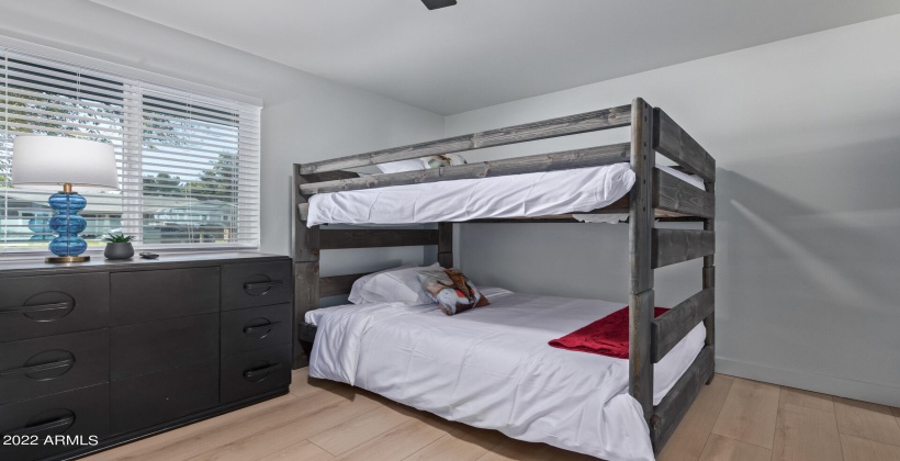 Bedroom 4 shown with 2 sets of Full over Full beds.