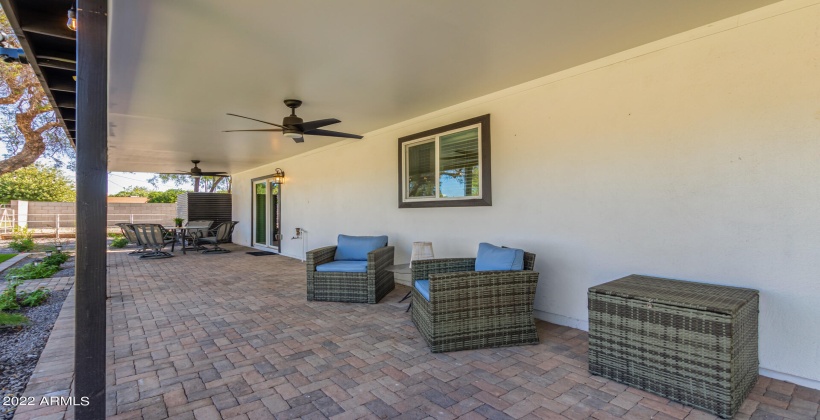 Exterior patio with pavers